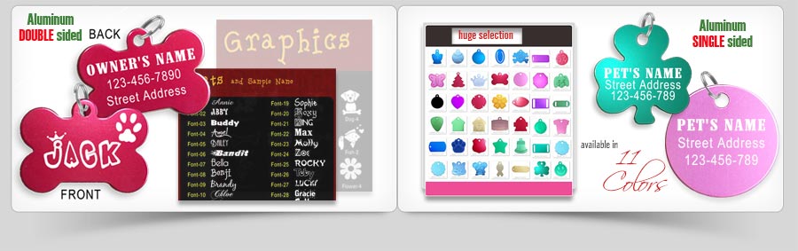 pettags4less aluminum pet id tags