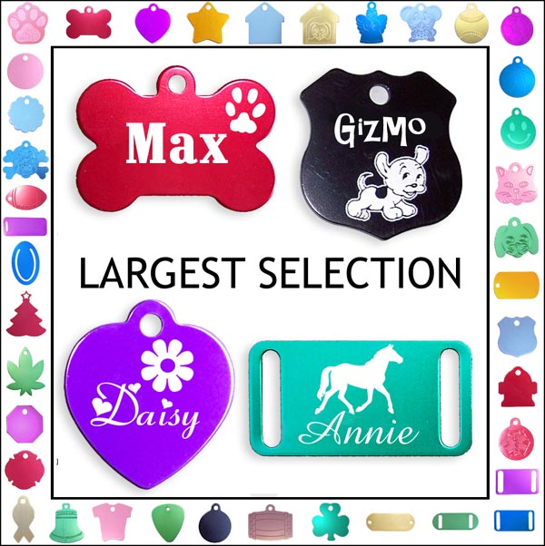 aluminum double sided pet tags