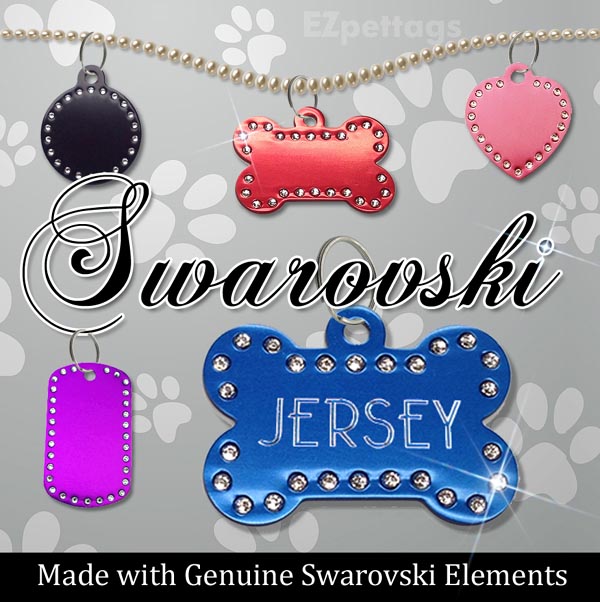 swarovski pet id tags